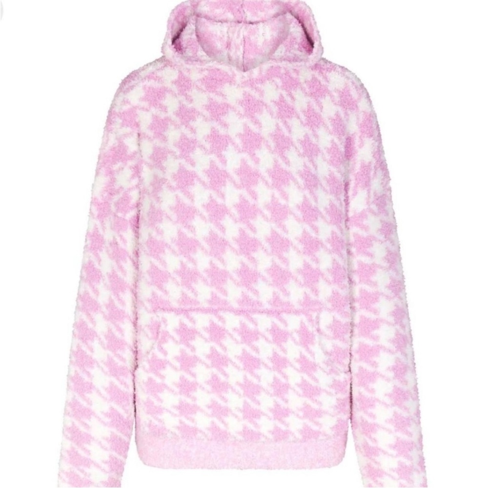 SKIMS Cozy Knit Pullover Fleece Hoodie Houndstooth Limited Edition‎ in Size L/XL